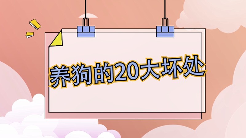 养狗的20大坏处，养宠物狗才会有的麻烦事儿