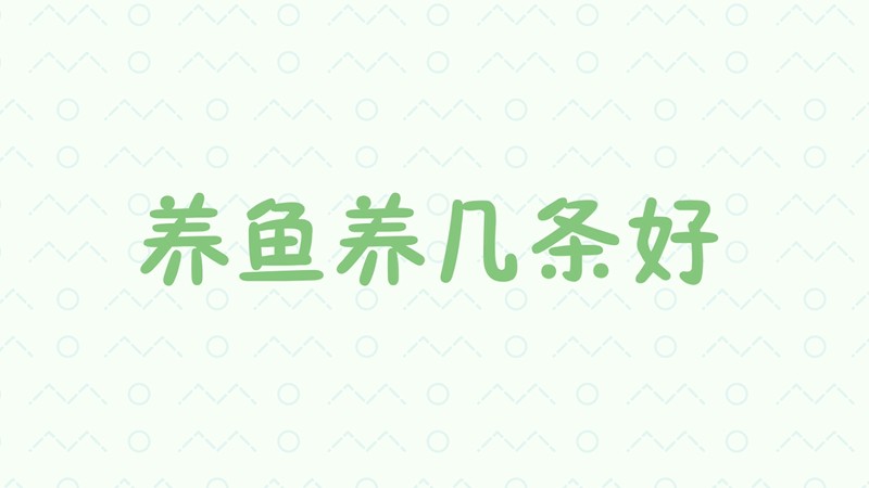 养鱼养几条好